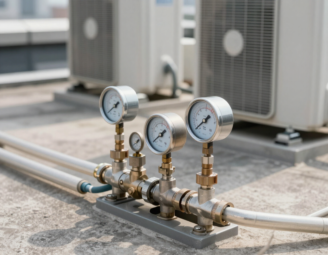 Commercial HVAC rooftop unit inspection