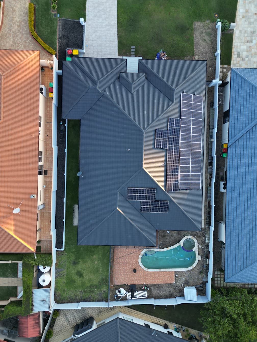 After image of a roof after being painted