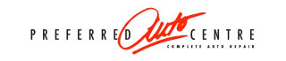 Preferred Auto Centre logo with red script “Auto” over black spaced text on white background