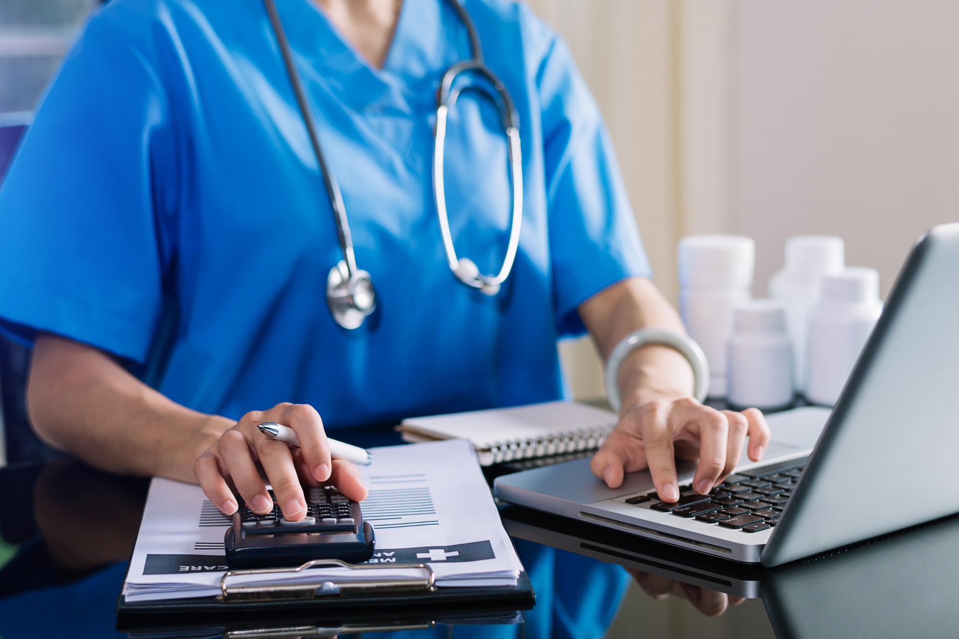 Healthcare provider using traditional medical billing