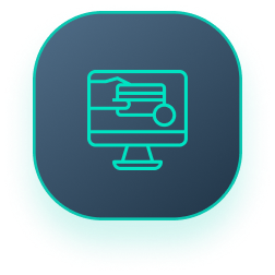 An icon of a computer monitor with a key on it