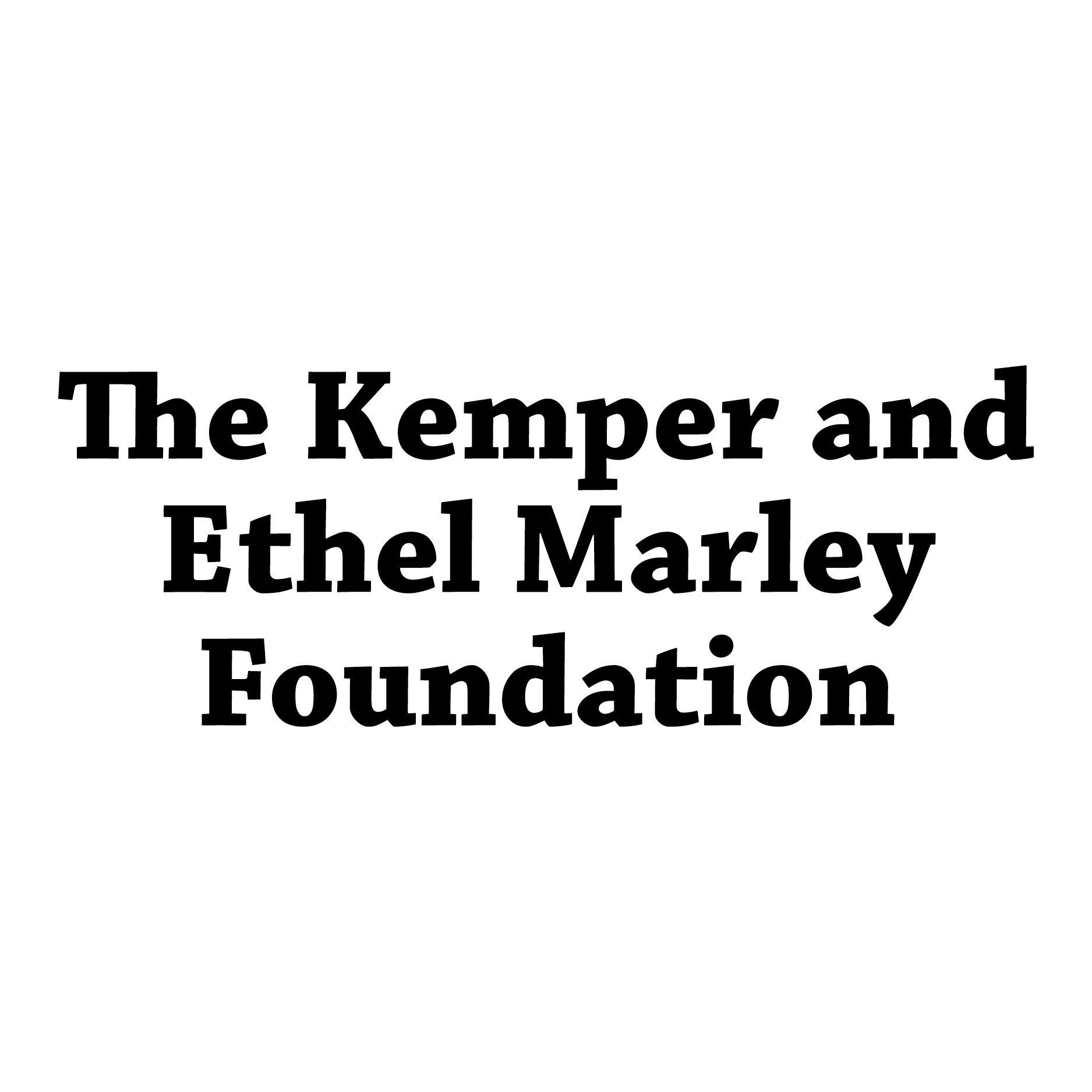 The Kemper and Ethel Marley Foundation logo. Black text on a white background.