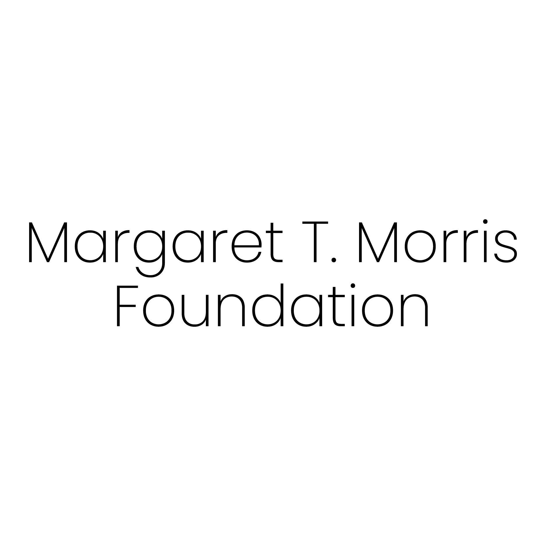 Margaret T. Morris Foundation text logo, black font on white background.