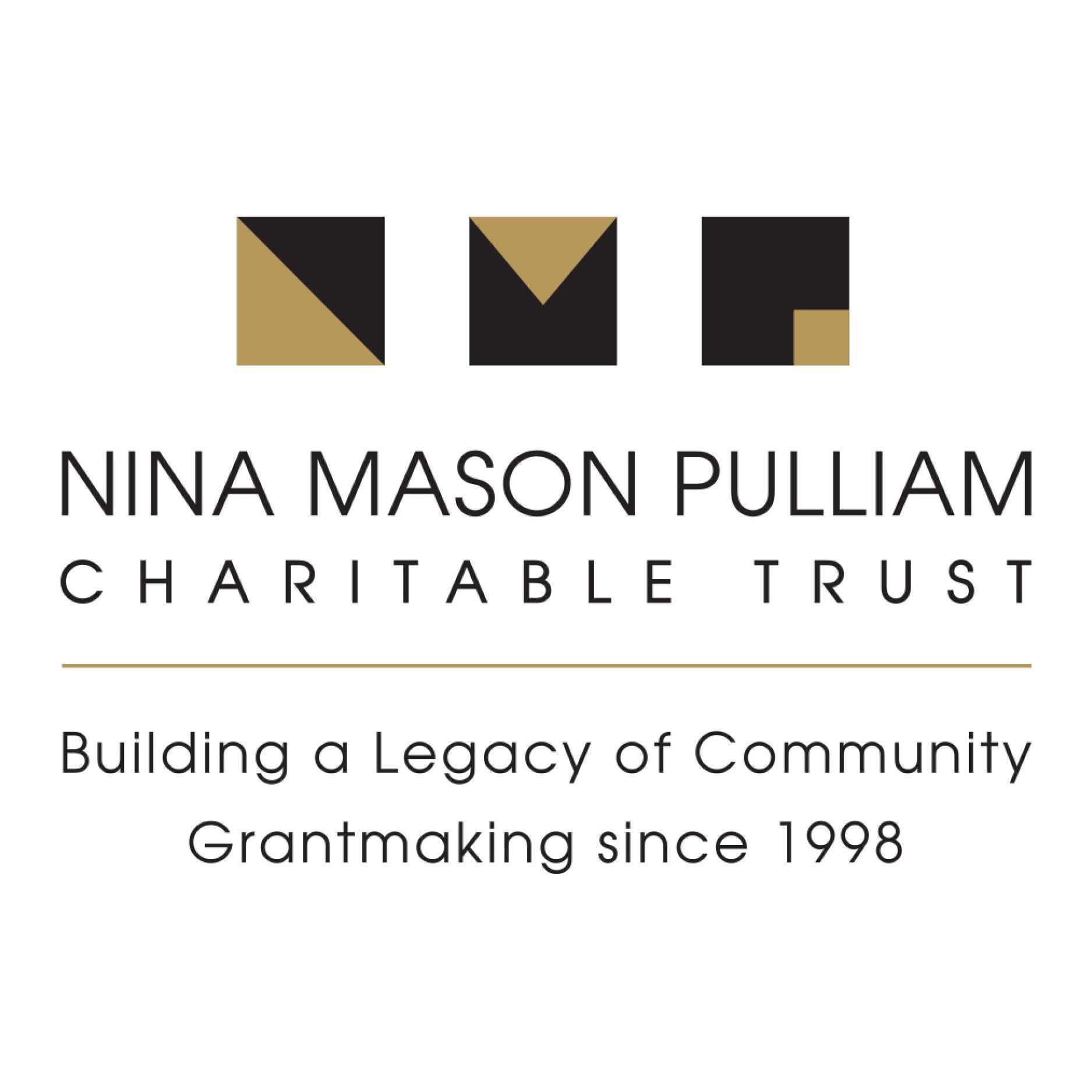 Logo for Nina Mason Pulliam Charitable Trust: three geometric shapes above the text.