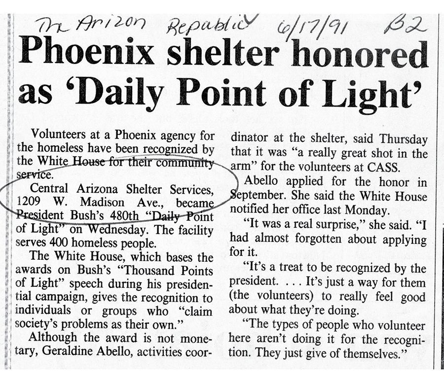 News article: Phoenix homeless shelter
