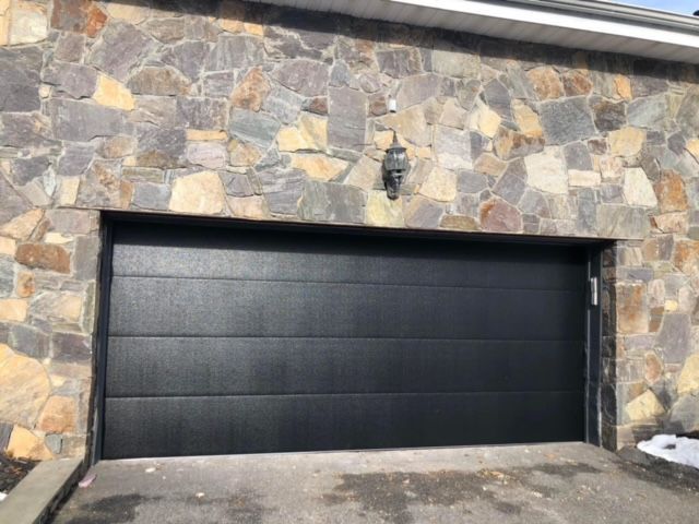 Black garage door