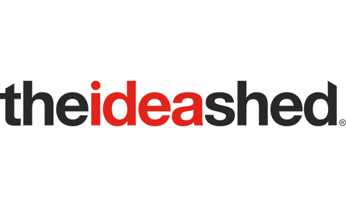 Theideashed logo in black and red text on a white background