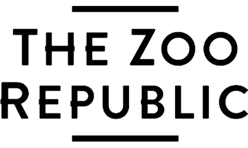 The Zoo Republic logo in black uppercase text with horizontal lines above and below