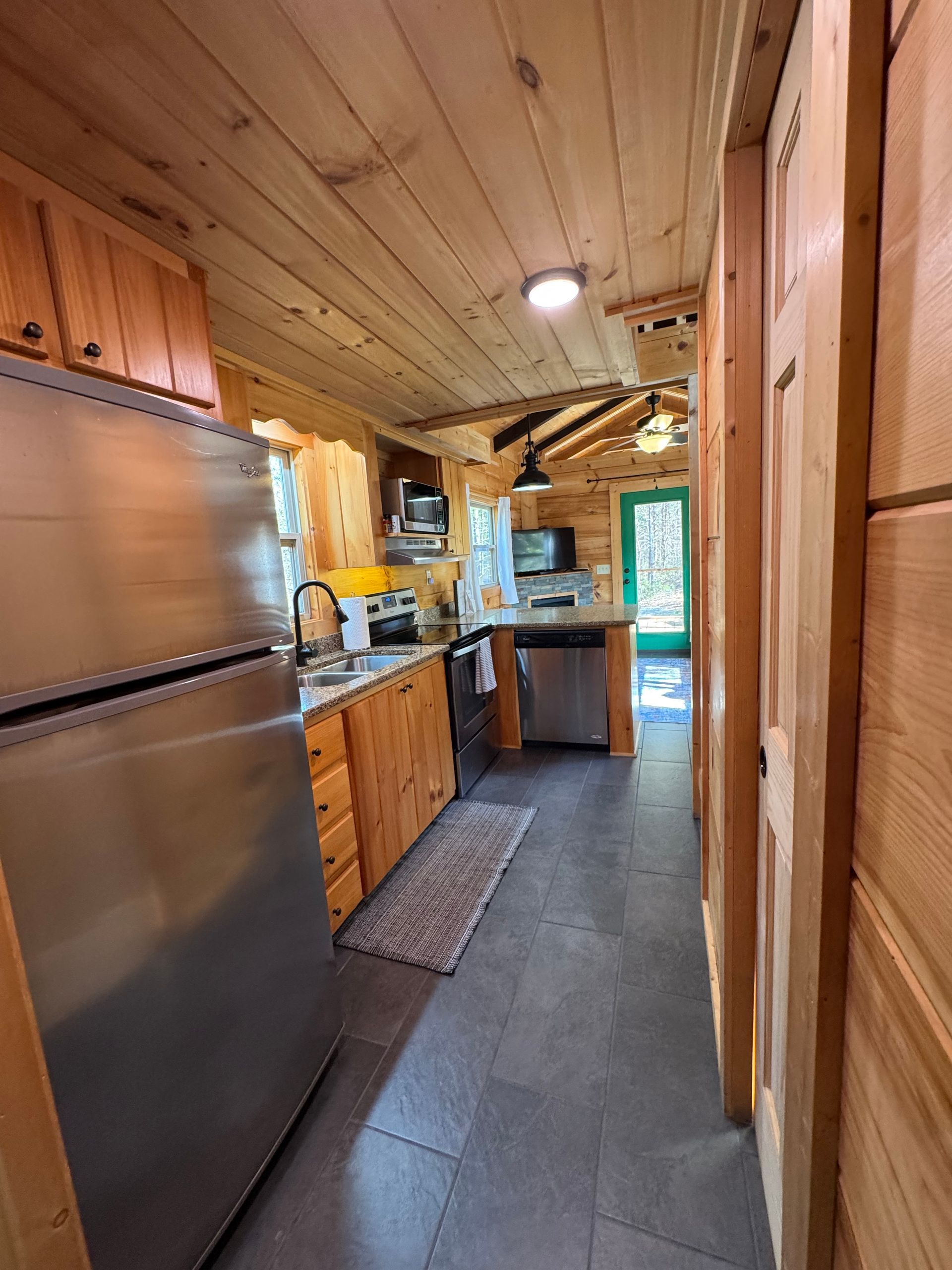 Kitchen in Cabin C at Serenity Ridge for guests staying during weddings
