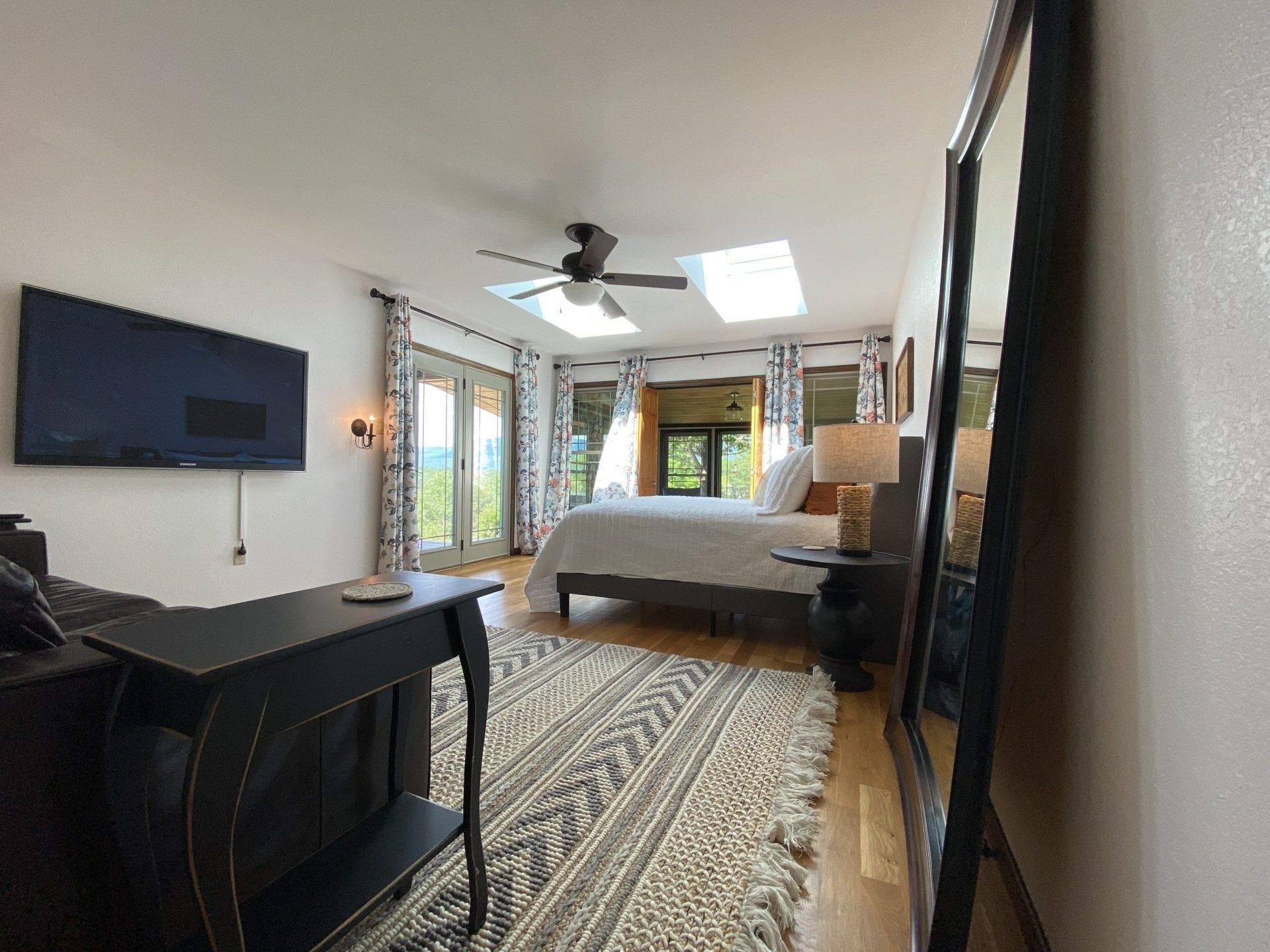Primary bedroom in Hilltop House at Serenity Ridge