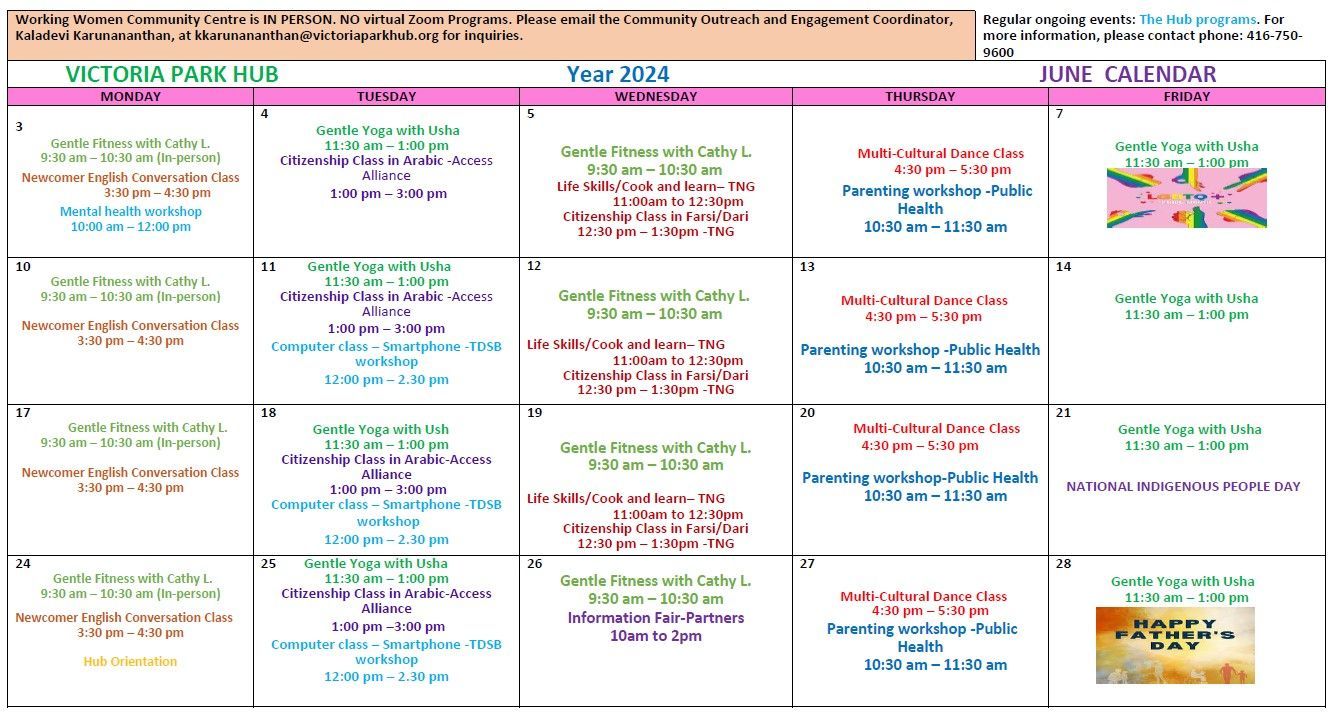 A calendar for the month of june is shown