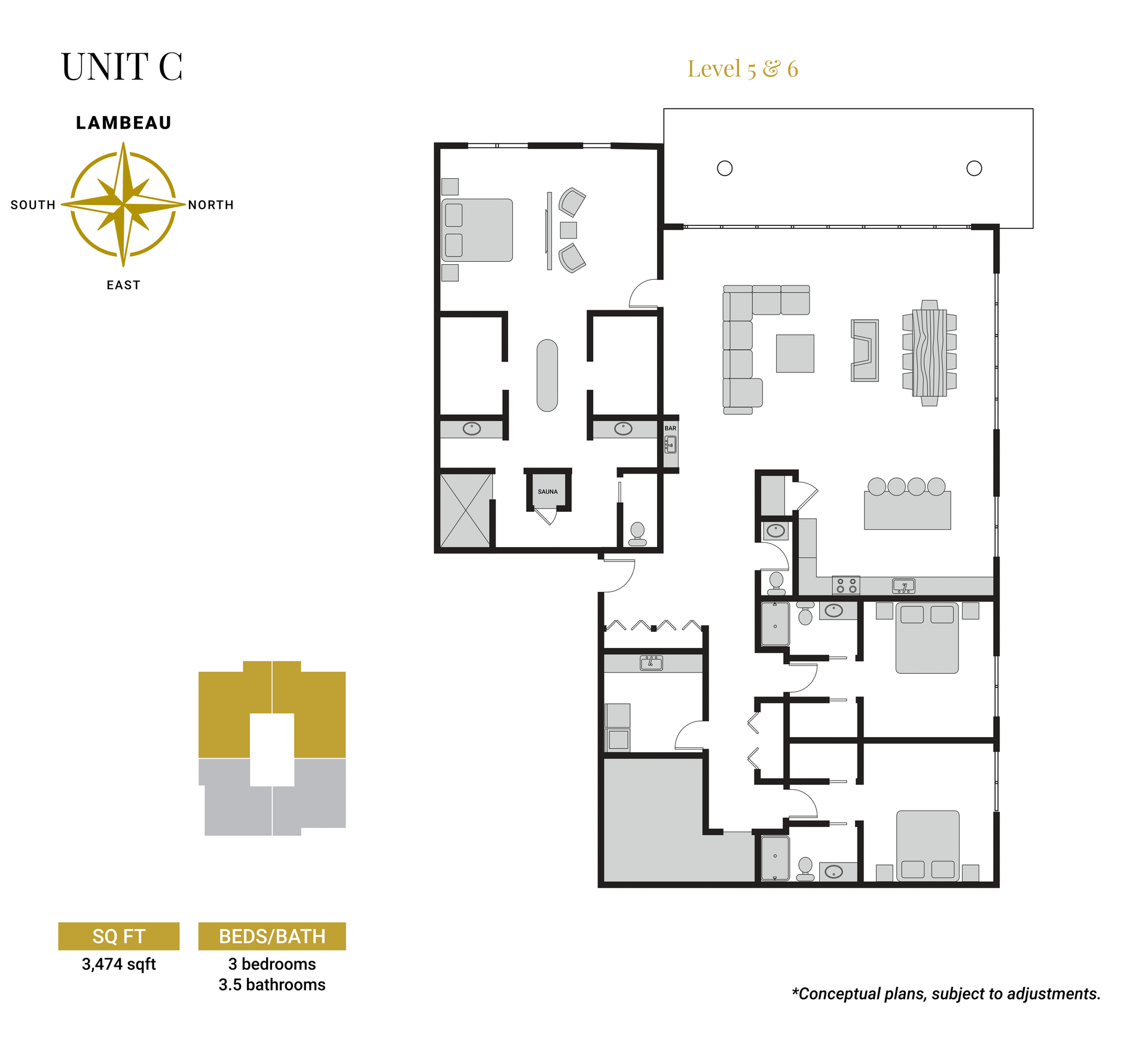Floor Plans | Unit C | Legacy Heights Condominums | Greensboro, WI