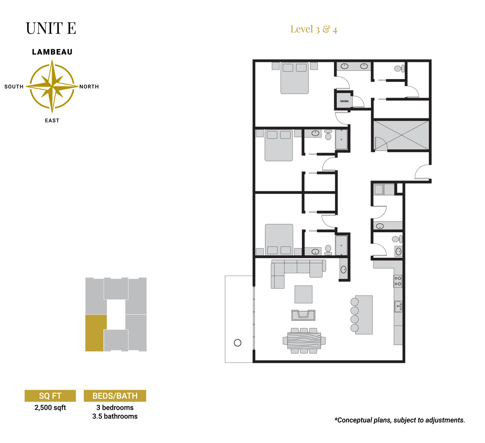 Unite E | Floor Plan | Legacy Heights Condominums | Greensboro, WI
