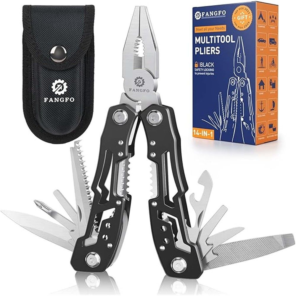14-In-1 Multitool with Safety Locking