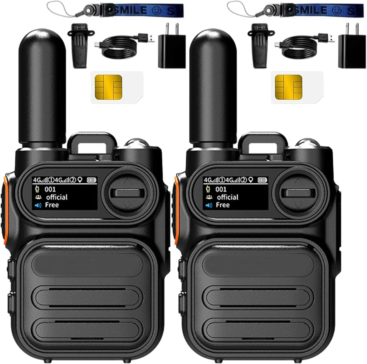  Walkie Talkies Long Range with Sim Cards