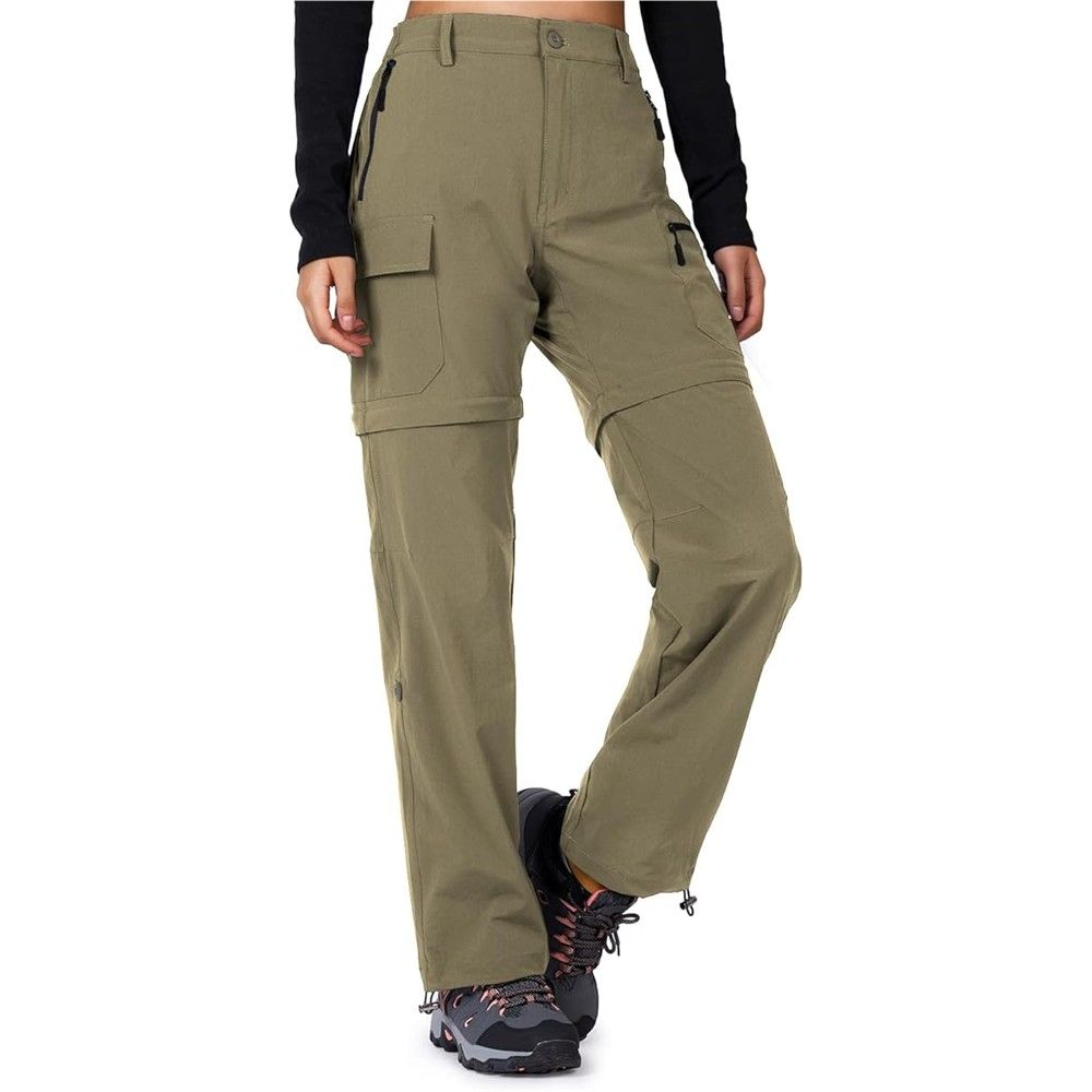 Cycorld Women's-Hiking-Pants-Convertible Quick-Dry-Stretch-Lightweight Zip-Off Outdoor Pants 