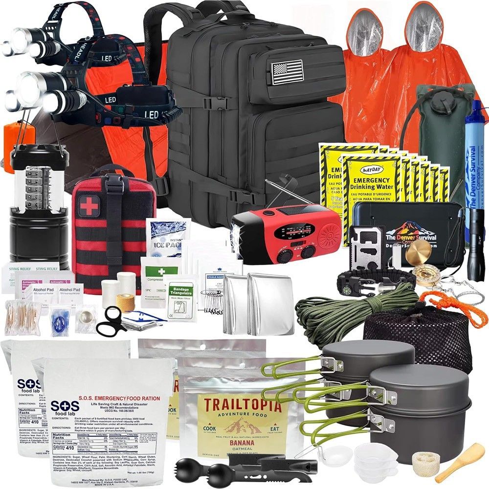 Denver Premium 72 Hour Survival Backpack with Supplies 