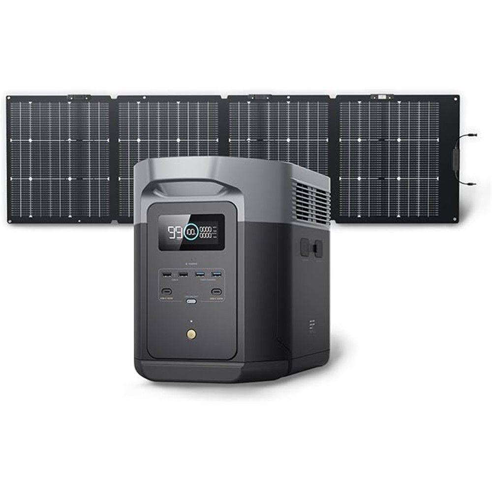 EF ECOFLOW Solar Generator DELTA 2 Max 2048Wh with 220W Solar Panel
