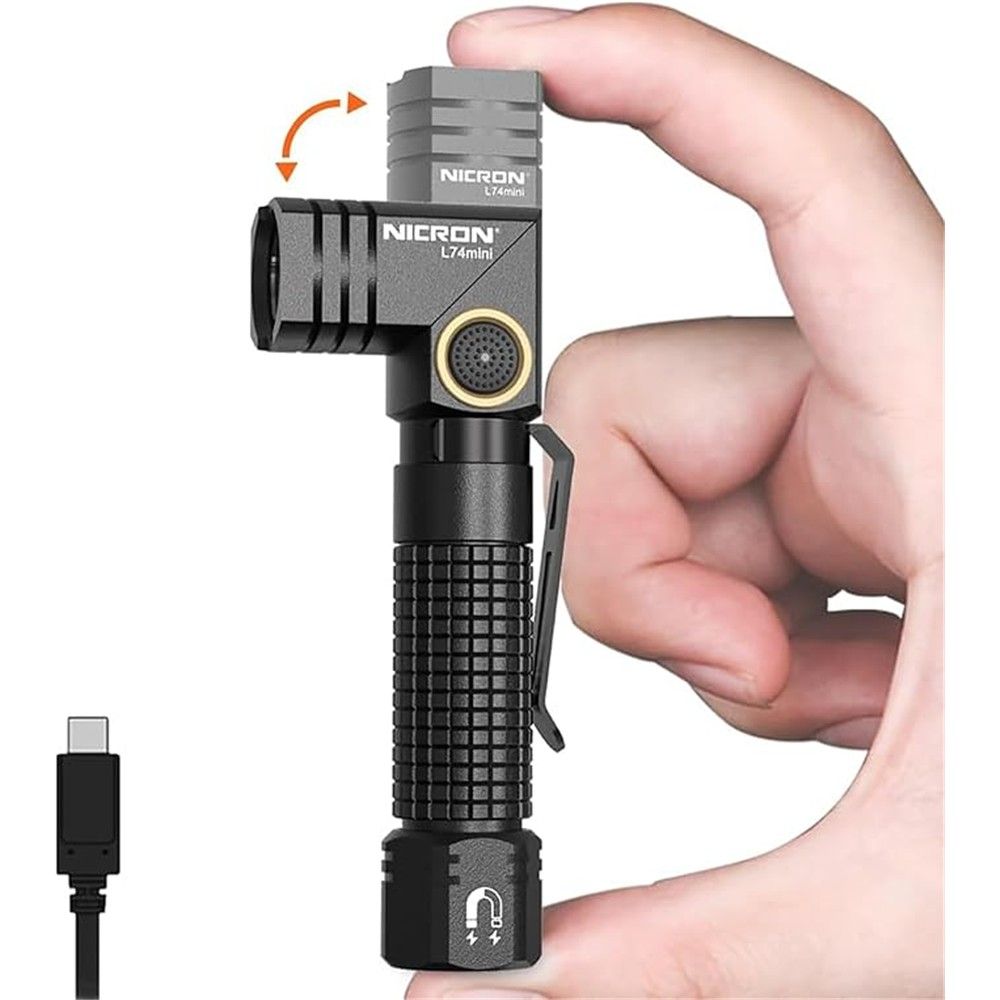 NICRON EDC Flashlight Rechargeable