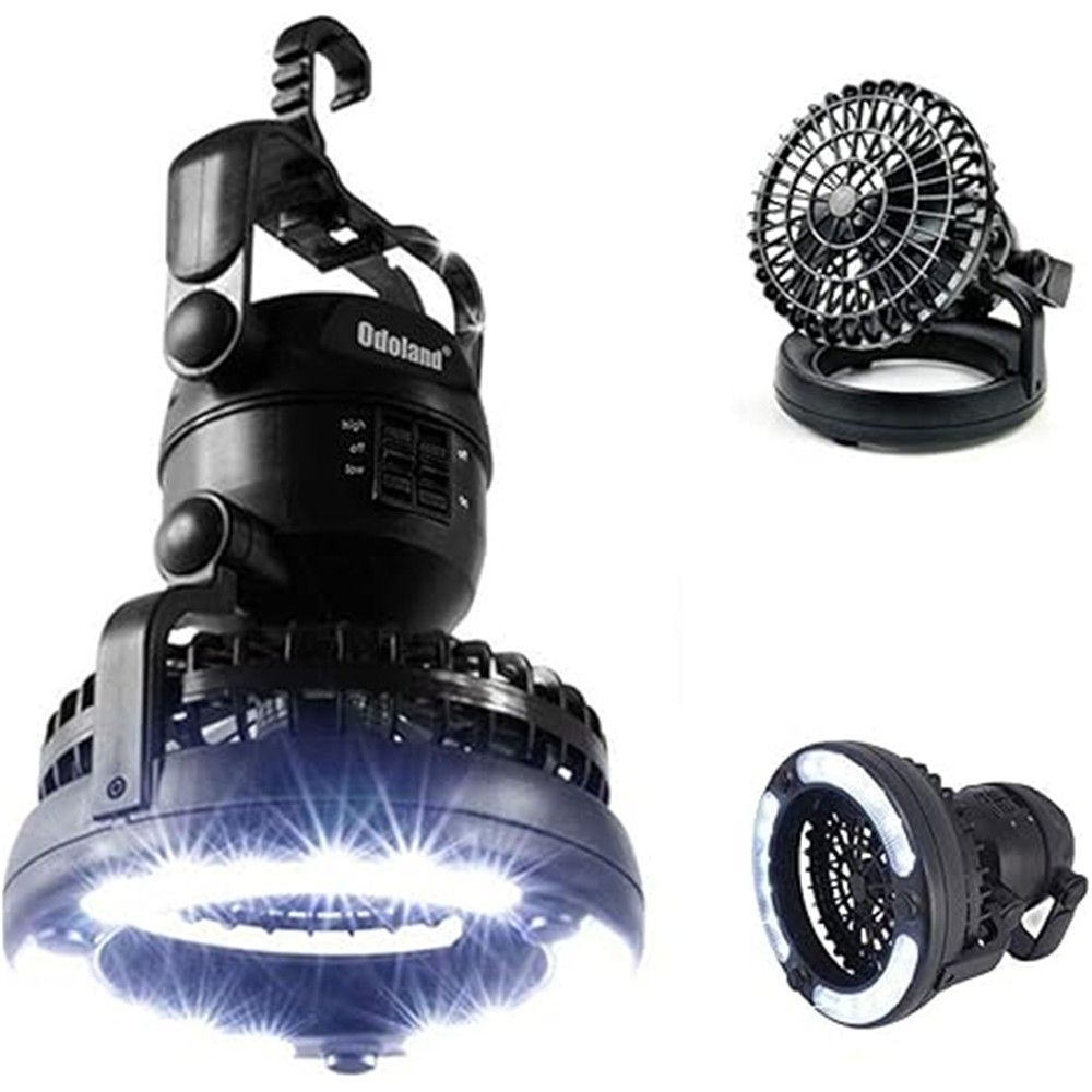 Odoland Portable LED Camping Lantern with Ceiling Fan