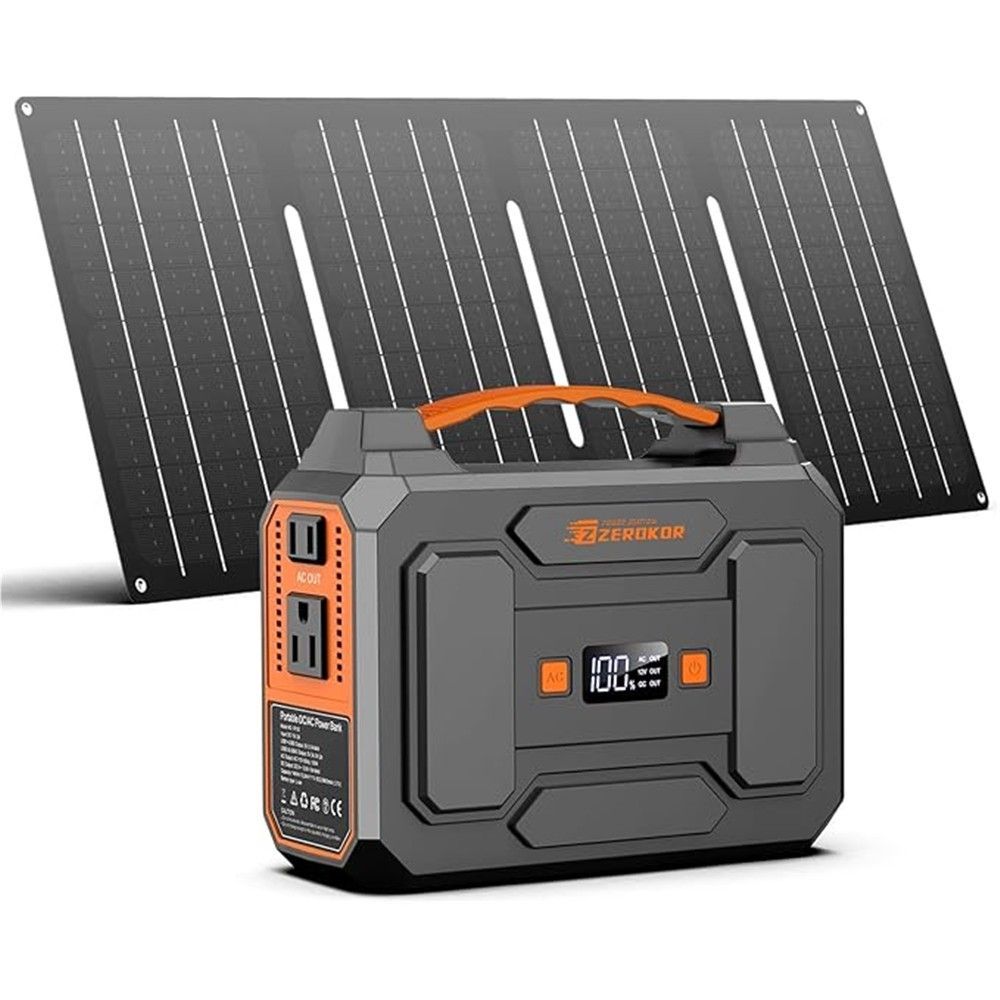 Portable Power Station with Foldable 40W Solar Panel