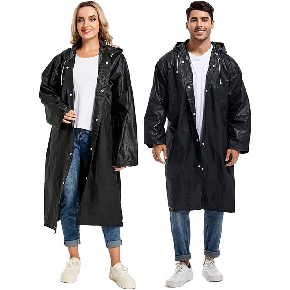 Rain Ponchos for Adults Reusable Raincoats Survival Heavy Duty