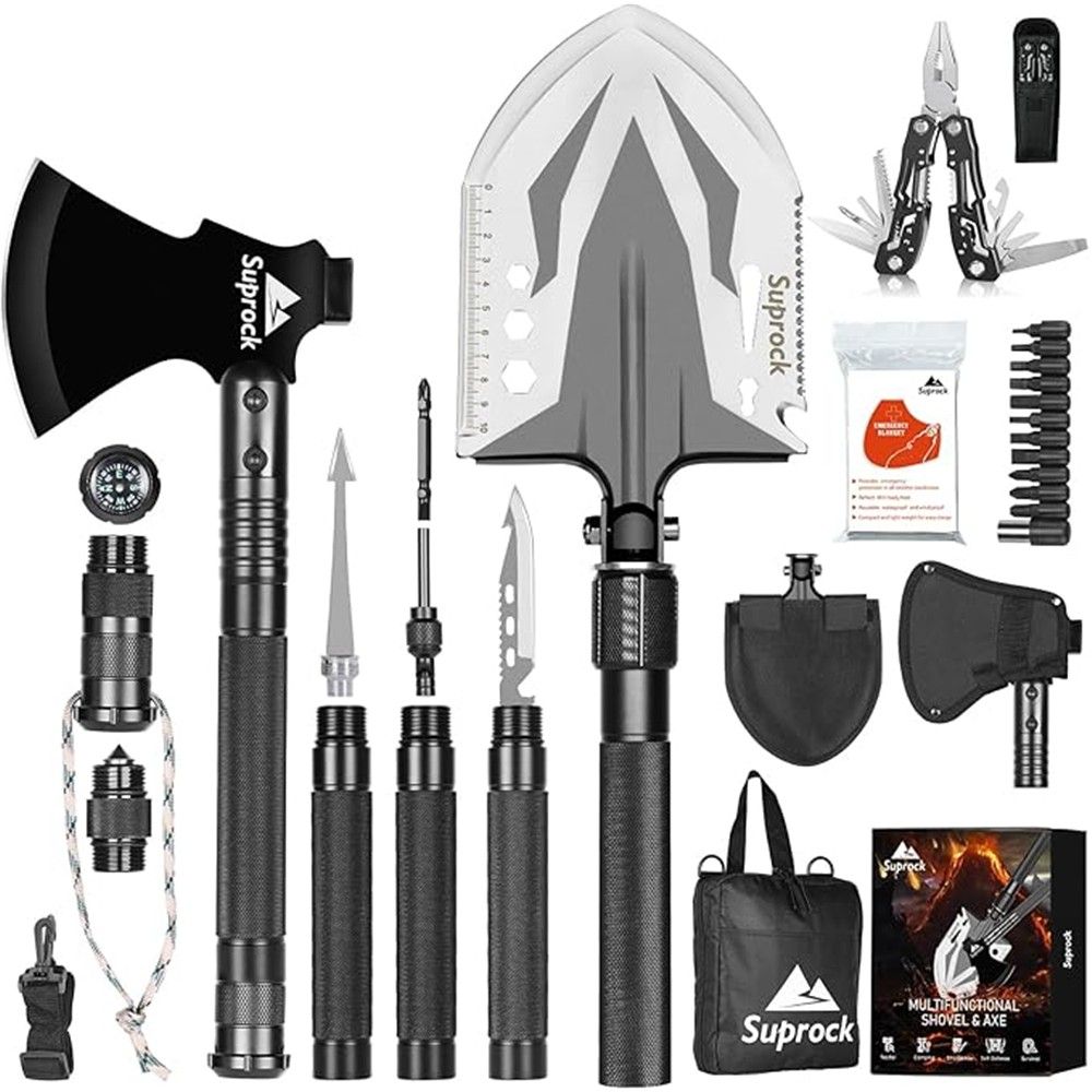 Tactical Shovel Axe Folding Entrenching Tool 