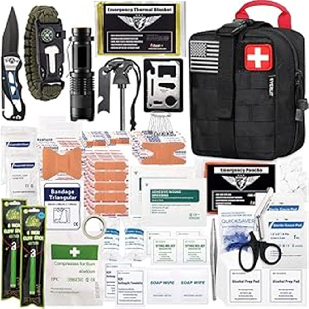 EVERLIT 250 Pieces Survival First Aid Kit