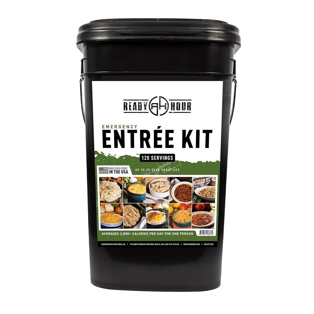 Ready Hour 120 Serving Entree Bucket-Freeze Dried Emergency Food Supply