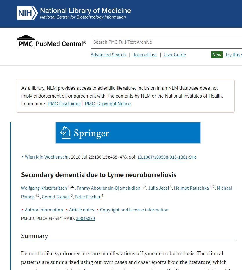 A screenshot of the national library of medicine website.