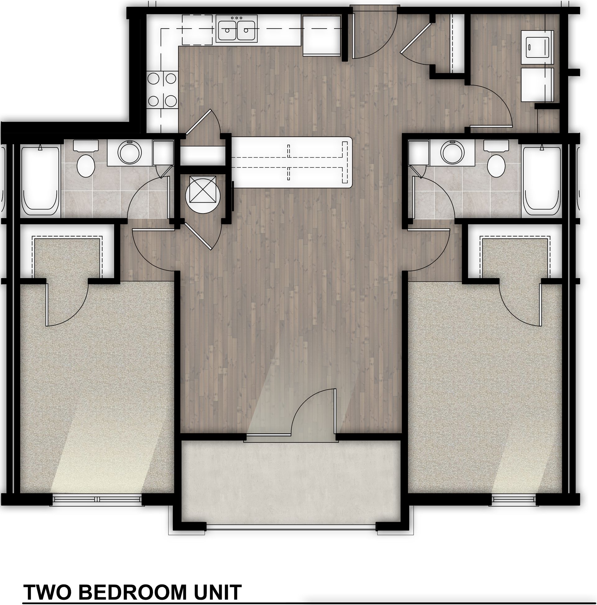 2 Bedroom floor plan