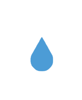 Blauw waterdruppelpictogram op een witte achtergrond