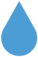 Blauw waterdruppelpictogram op een witte achtergrond