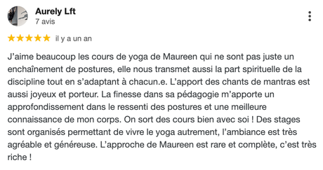 Une capture d'écran d'une critique Facebook en français.