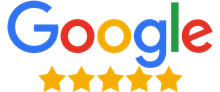 Un logo Google avec cinq étoiles dessus