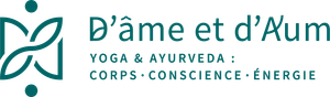 Un logo pour d'ame et d'aum yoga et ayurveda