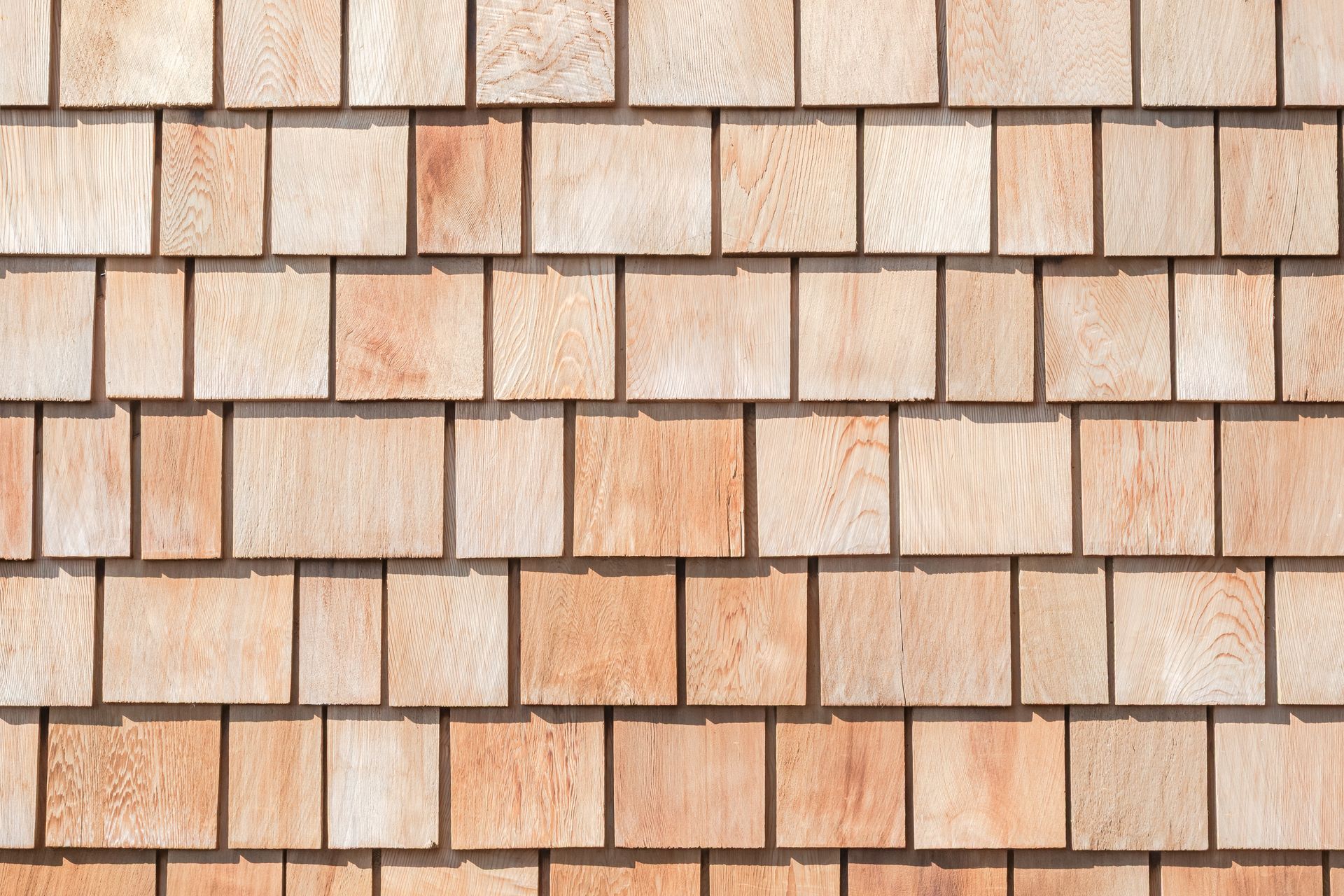 clear wood shingles