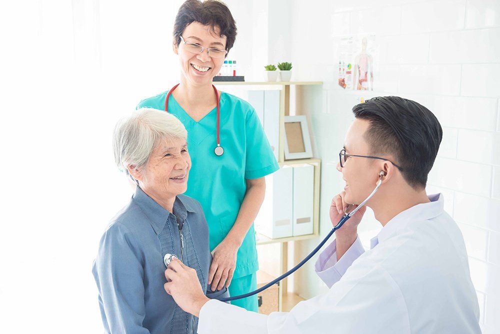 Doctor, nurse and patient