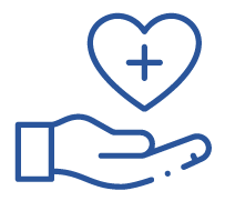 care and heart icon