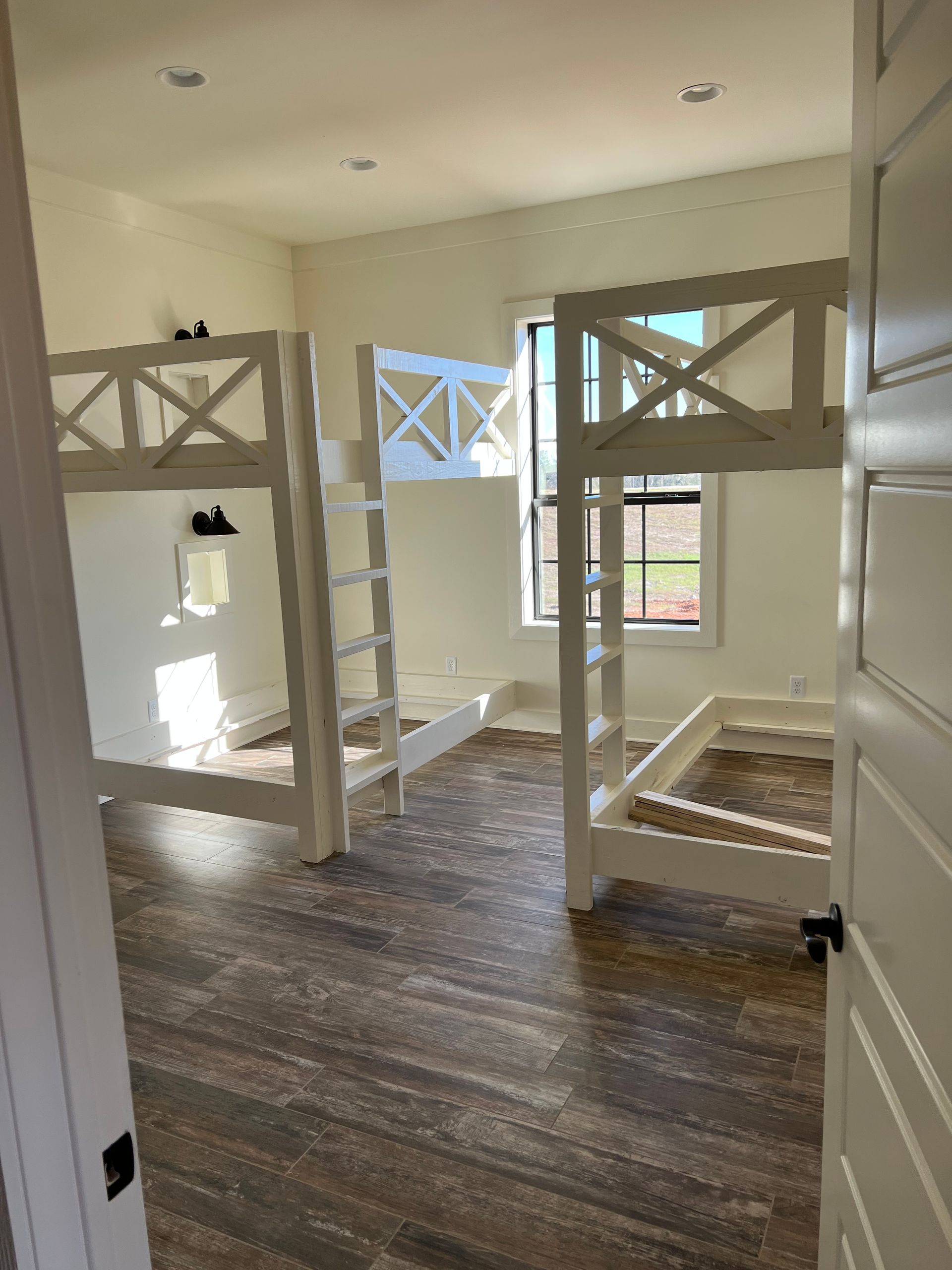 bunk beds painted white in Natchez Trace