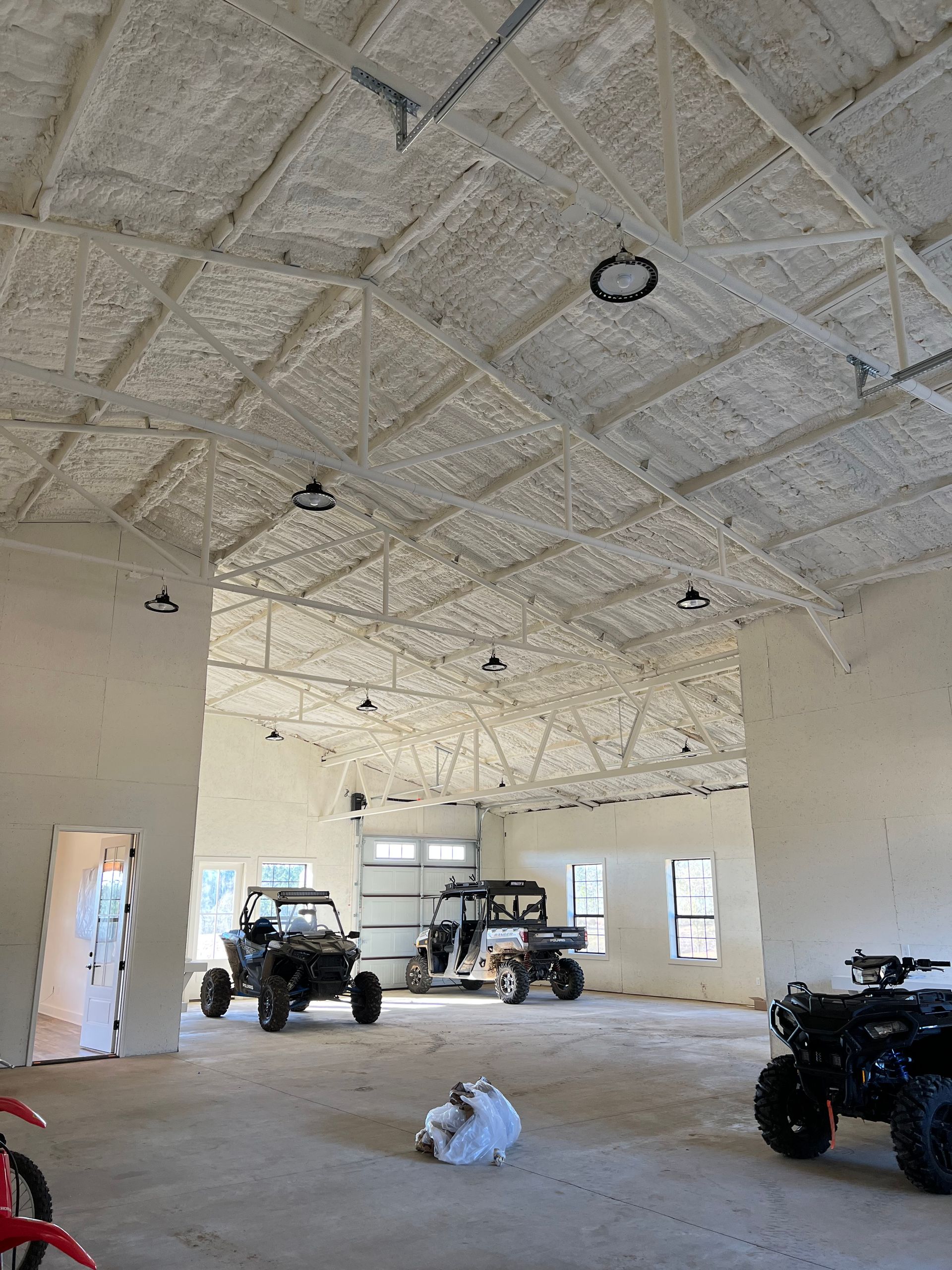 toy hauler garage painted all white