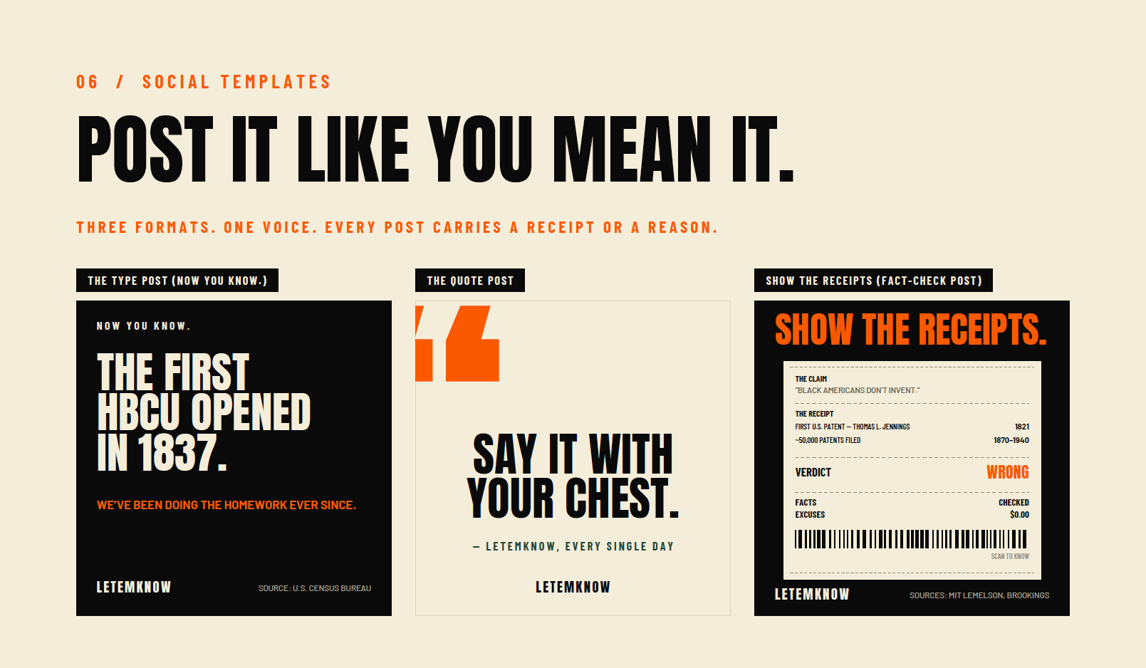 LETEMKNOW social post templates designed by Rishari