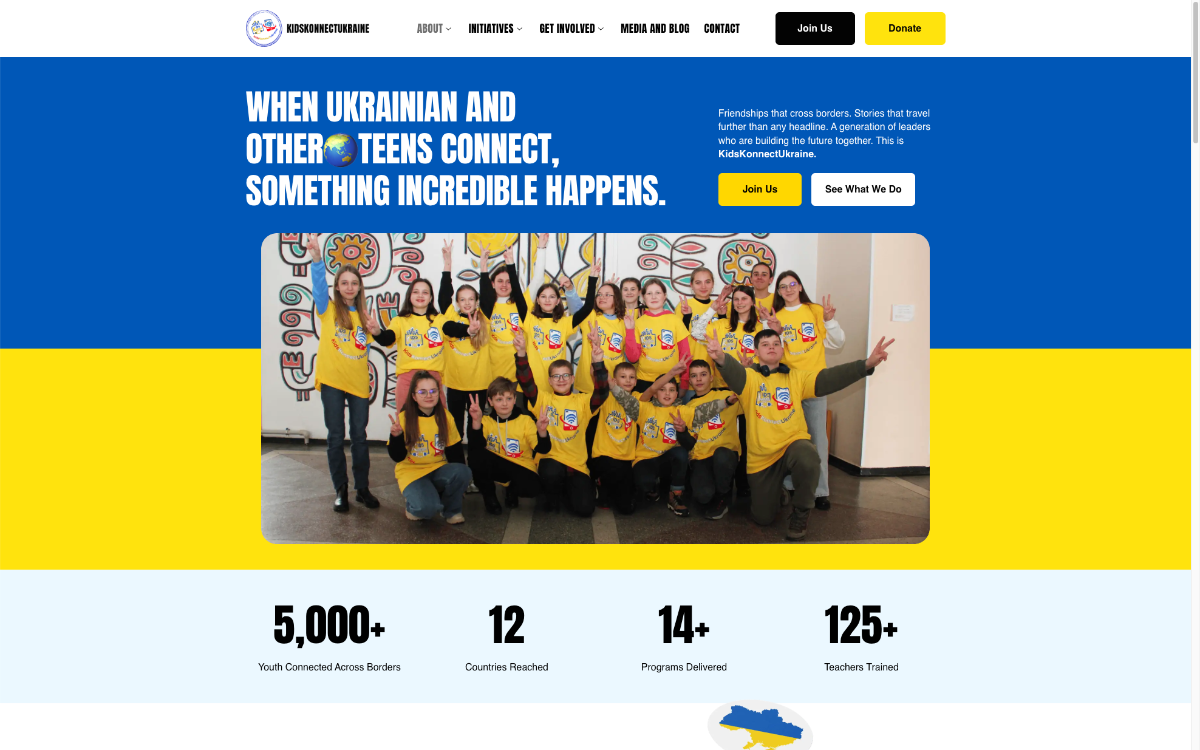KidsKonnectUkraine website