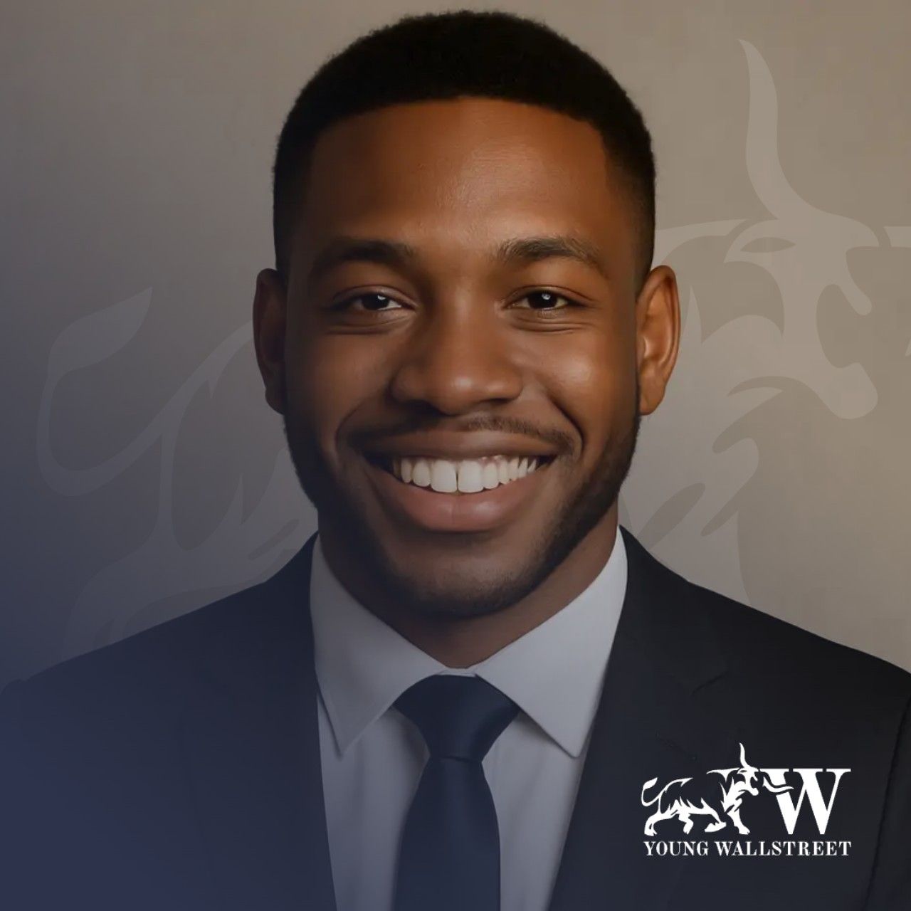 Young Wall Street square social post template designed by Rishari