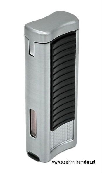 RO6: Ronson Passat 2 x Jetflame -Sigarenboor Silver Black