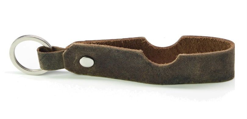 Adorini Cigar and pipe rest key ring leather brown via oldjohn-humidors
