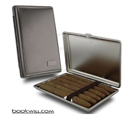 SK201 Bookwill sigarenkoker tbv 6 x Corona - 99 x 141 x 21 mm -
Van NIKKEL - (erg hard - perfecte bescherming)