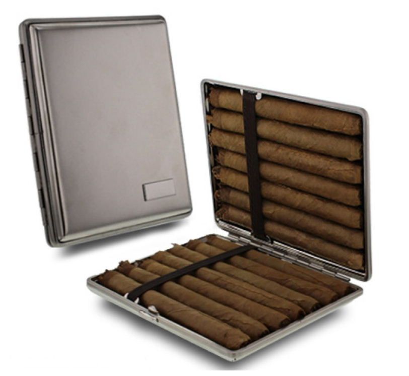 SK203 Bookwill sigarenkoker tbv 14 x Wilde Havanna of 14 Senoritas
Van NIKKEL - (erg hard - perfecte bescherming)