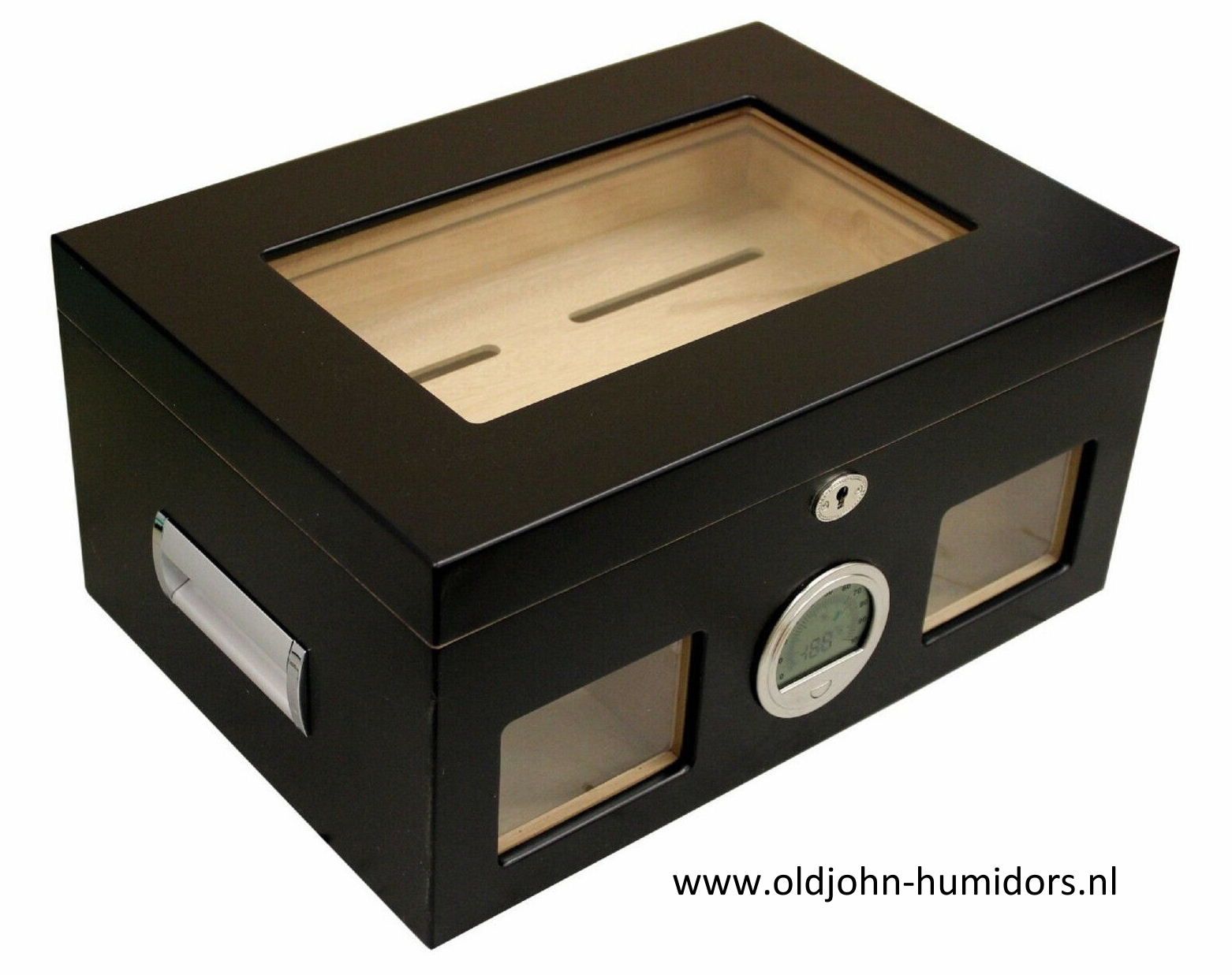 humidor wood wonderfull met glazen deksel