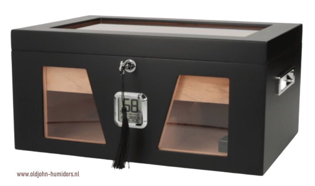 H11 humidor zwart - glas - tray -slot-digitaal